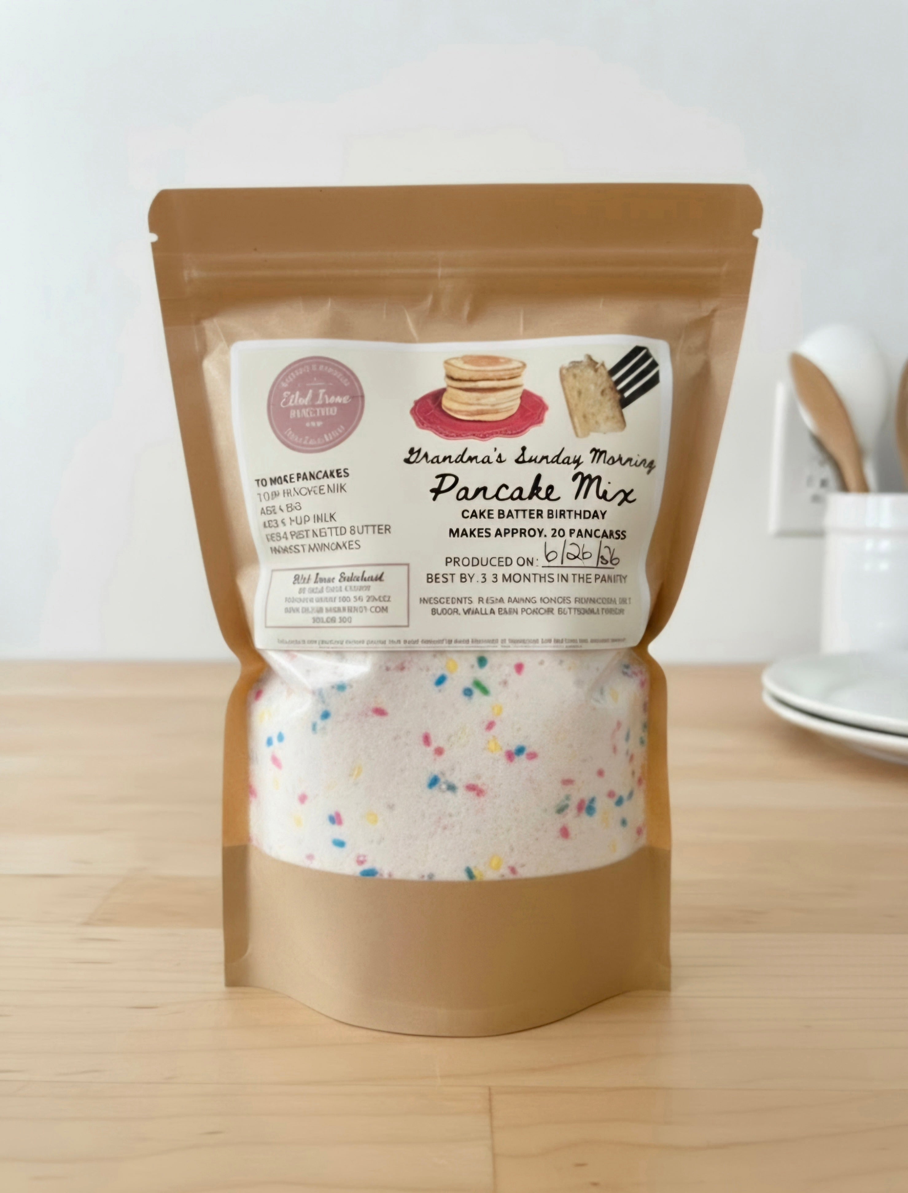 Grandma's Sunday Morning Pancake Mix- Cake Batter Birthday (Pantry Staple)