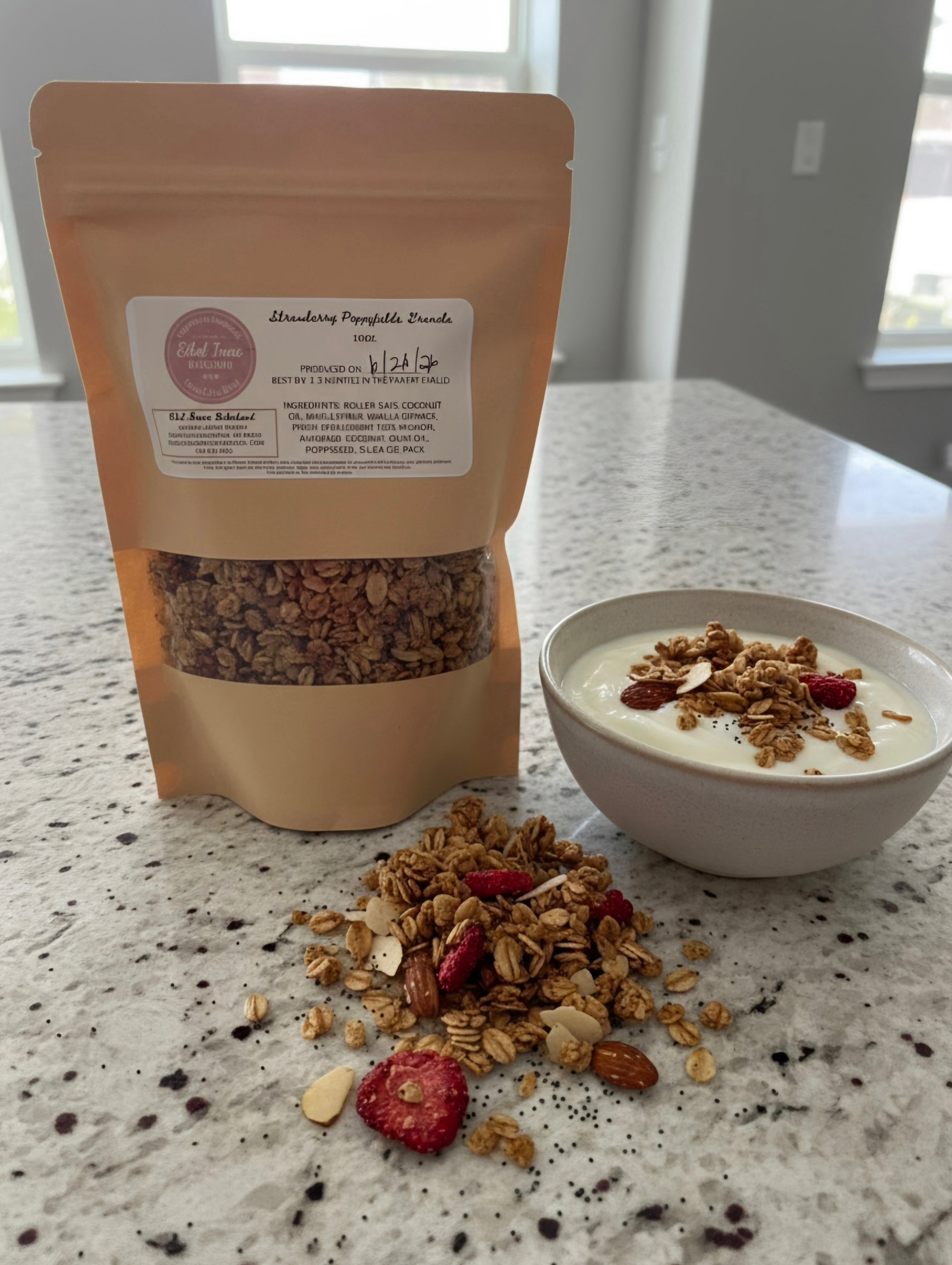 Strawberry Poppy Fields Granola- 16oz. (Pantry Staple)